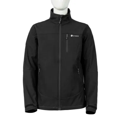  Comercio al por mayor Mens Windproof liso chaqueta Softshell impermeable transpirable, capa de caparazón blando