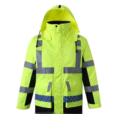  China Proveedor Custom Reflective Suit Seguridad de tráfico Fluorescente impermeable Chaqueta de running para hombre