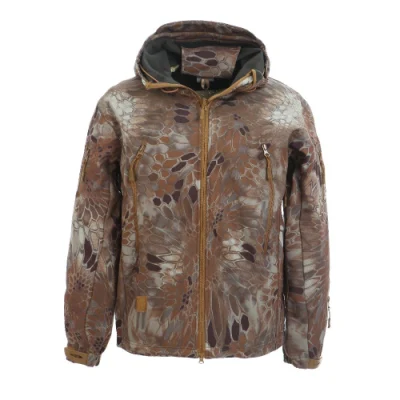 Proveedor mayorista Softshell Jacket Men Táctico impermeable Forro de felpa exterior Ropa de chaqueta
