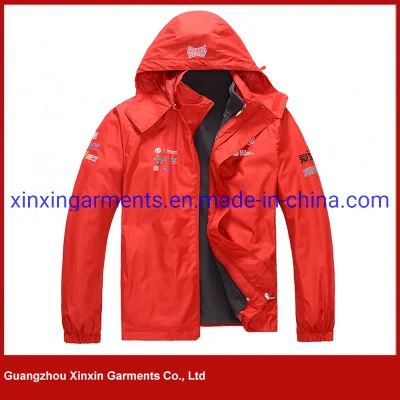  Abrigo impermeable y transpirable de desgaste de los deportes de equipo 3 en 1 chaqueta para hombres (J427)