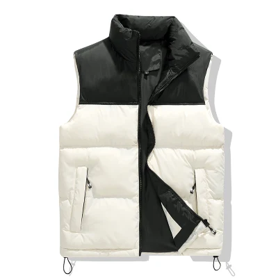  Chaqueta de algodón de plumón para hombre Btérmico chaqueta de punto grueso Chaleco de algodón