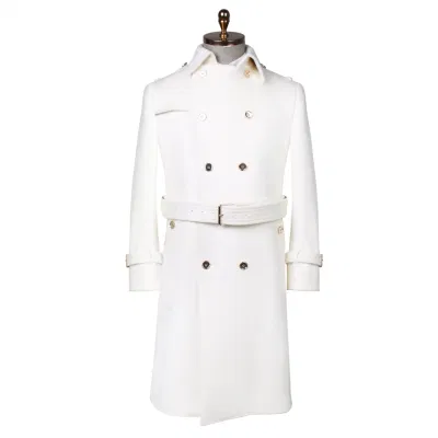  Custom Hombre invierno largo abrigo estilo Barbery Windbreaker