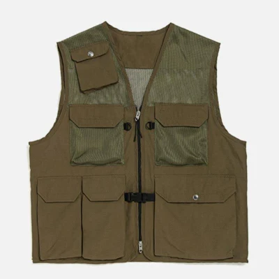  Chaqueta ligera de pesca transpirable Fame Utility Vest con bolsillos Para hombres
