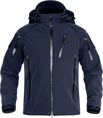  Los hombres táctico al aire libre Chaleco polar con capucha chaqueta Softshell cálido abrigo de Senderismo