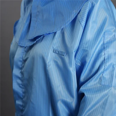  Comercio al por mayor con capucha antiestático antiestático Jumpsuit de prendas de vestir ropa de trabajo para salas limpias
