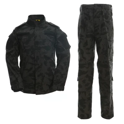  Moda ropa de camuflaje de la acu Negro noche Camo la caza de ropa de estilo militar