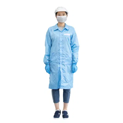  La cuadrícula de 5mm antiestático ESD untar mono de trabajo Ropa para sala limpia de taller