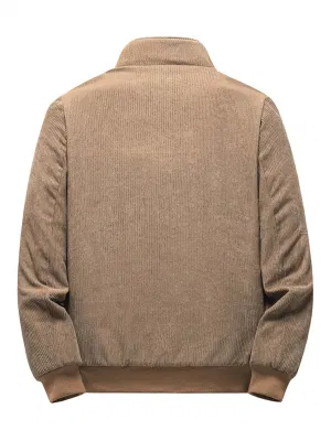  Winter Fall Fleece Jacket Custom Mens Letter patched Detail Teddy Chaqueta de pana forrada