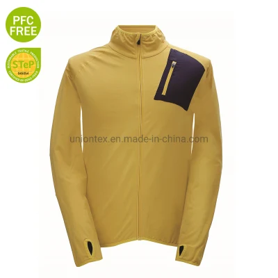  Comercio al por mayor Mens chaquetas en blanco la ejecución de disyuntor de viento al aire libre Hombres Chaquetas chaqueta Softshell