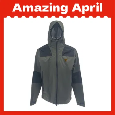  Chaquetas impermeables para acampar y hacer montañismo al aire libre de fábrica al por mayor en color verde nocturno.