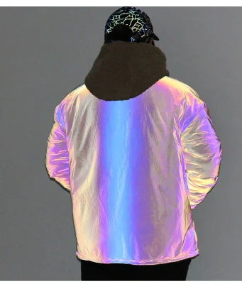  Resistente capa reflectante con Micro interior impermeable Chaqueta Forro Polar reversible para hombres