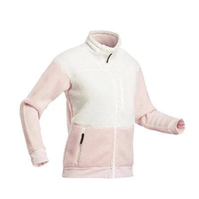  Moda Mujer personalizado nuevo Sherpa Fleece chaqueta exterior Varsity mayorista