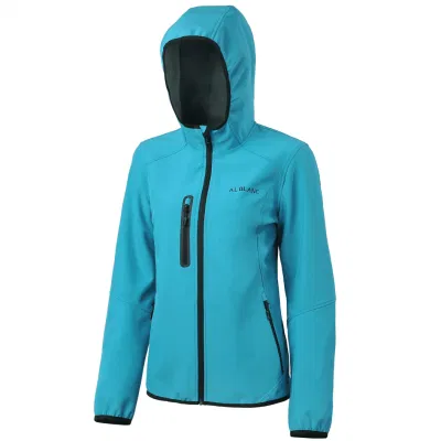  China proveedor mujeres Deportes al aire libre Windproof personalizado resistente al agua de lluvia de caparazón blando de invierno chaqueta con bolsillo de pecho