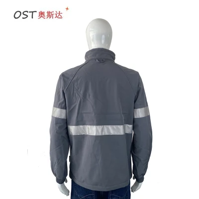  precio de fábrica barata de dos tonos personalizados reflectante de seguridad Windproof chaqueta Softshell Ropa de trabajo pueden ser personalizados en varios colores