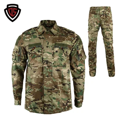 Doble Seguro Policía Militar estilo combate Camuflaje táctico exterior transpirable Uniforme militar de ropa