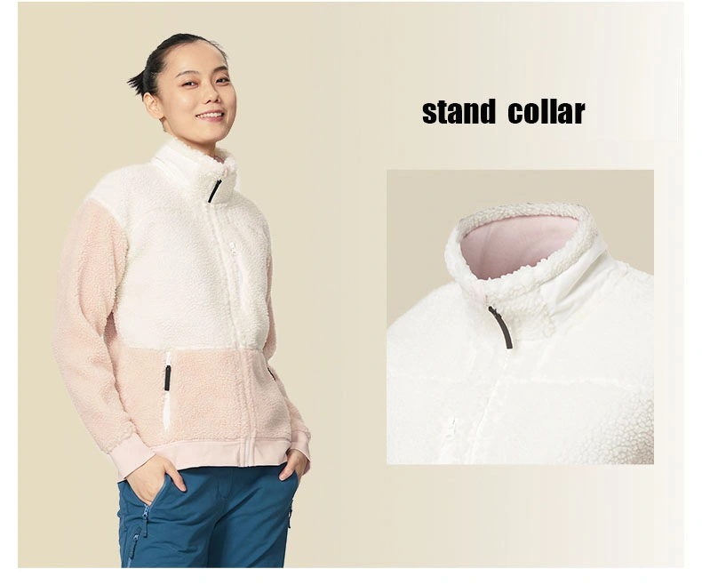 New Custom Woman Fashion Outdoor Sherpa Fleece Varsity Jacket Wholesale