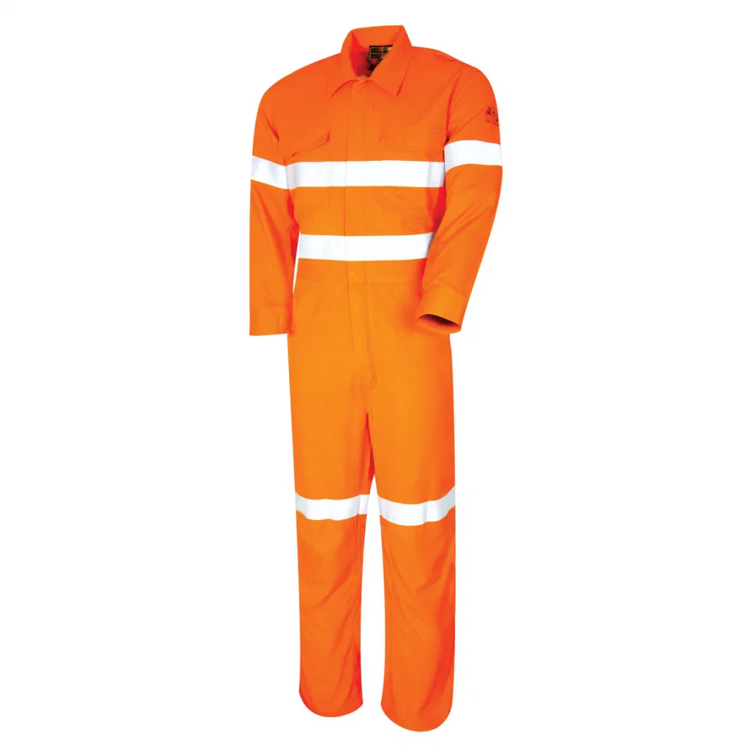 Summer Cotton Customized Workwear Arc-Flash Protection Anti-Acid Meltproof Uniform Waterproof Oil Resistance Antistatic Permanent Fr Hi Vis Safety Jacket