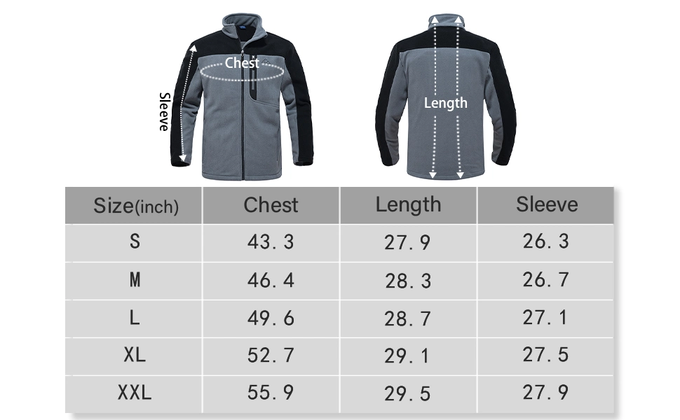 Manufacturer China Men&prime;s Full-Zip Fleece Jacket Soft Polar Winter Outdoor Coat with Pockets