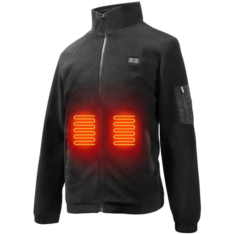 Heating Fleece Jackets Mens Winter 5V Battery Heated Jacket with Zipper