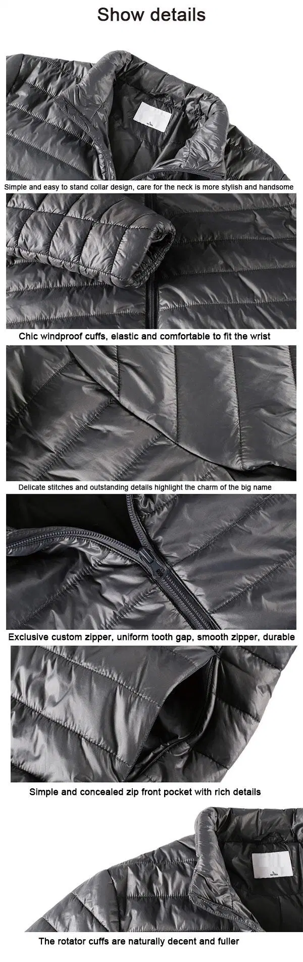 Mens Bomber Jacket Diamond Quilted Lightweight Windbreaker Softshell Flight Jackets Fall Winter Coat