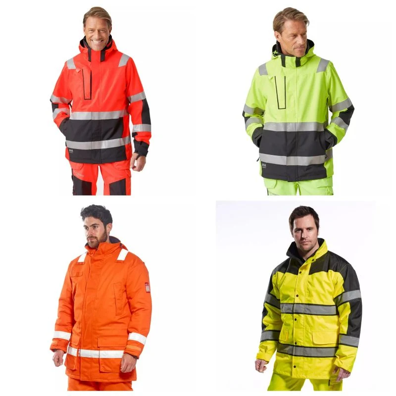 Custom Logo Winter Mining PPE Hooded Waterproof Work Coat Welding Factory High Visibility Clothing