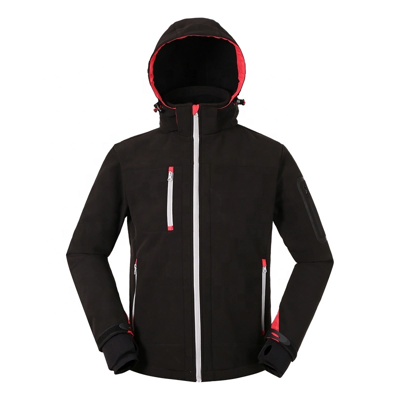 Wholesale Factory Hooded Outdoor Windproof Soft Shell Sports Jacket