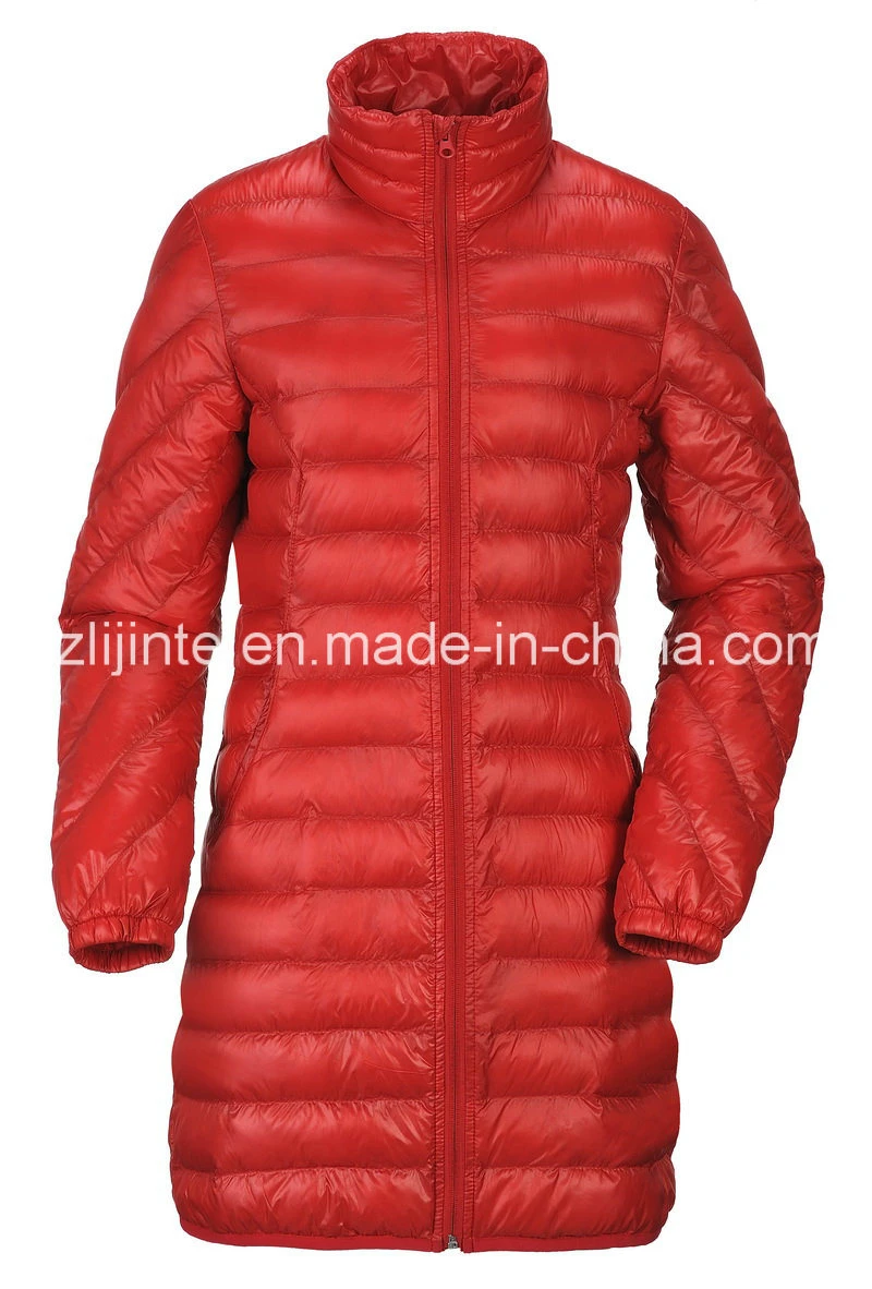 Fashion Waterproof Outerwear Long Coat Padded Clothing Down Jacket for Women