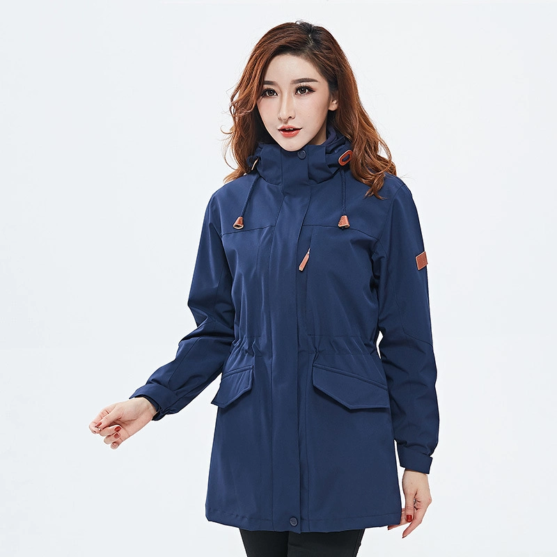 Winter Outdoor Three in One Storm Jacket Logo Long Mountaineering Clothes Male Cycling Windbreaker Female