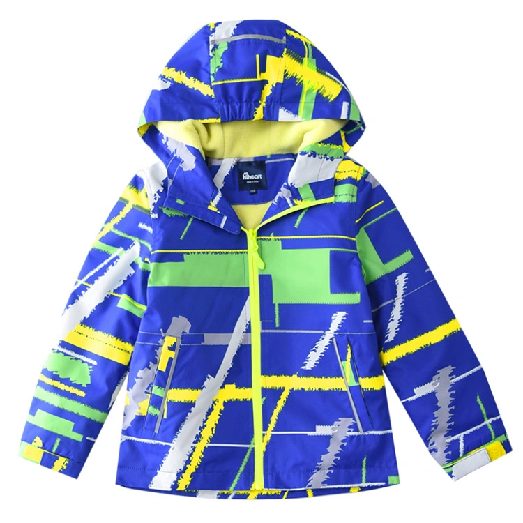 Kids Printed Outdoor Wear Children&prime;s Hiking Climbing Jacket Boys and Girls Sports Jacket