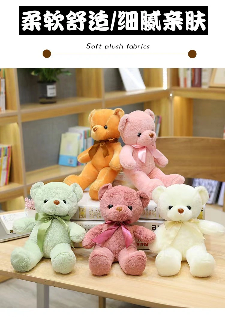 Customize 30cm Teddy Bear Small Size Bow Bear Cute Custom Plush Toy Stuffed Animal Bear for Gifts