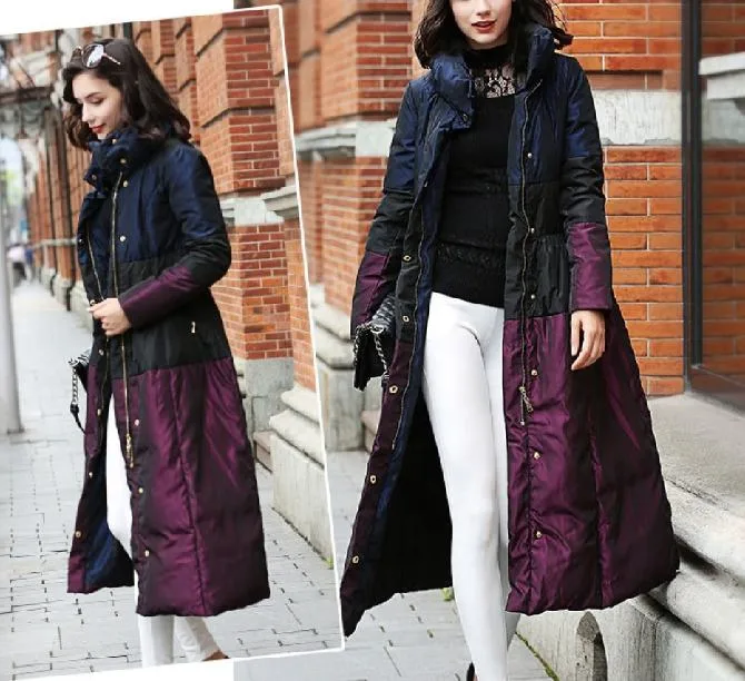 Women&prime;s Long Winter Oversize Down Coat Slim Windproof Womens Down Jacket