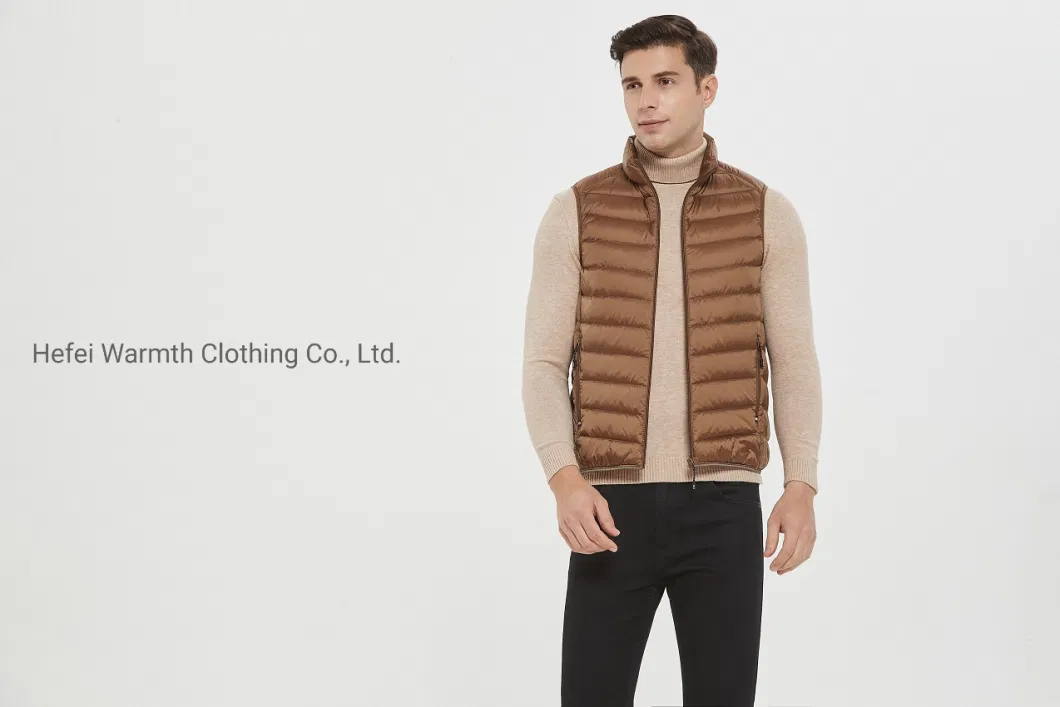 Men&prime;s Vest Autumn and Winter Bright Face Jacket Down Cotton Vest Warm Plus Size Couple Fashion Vest