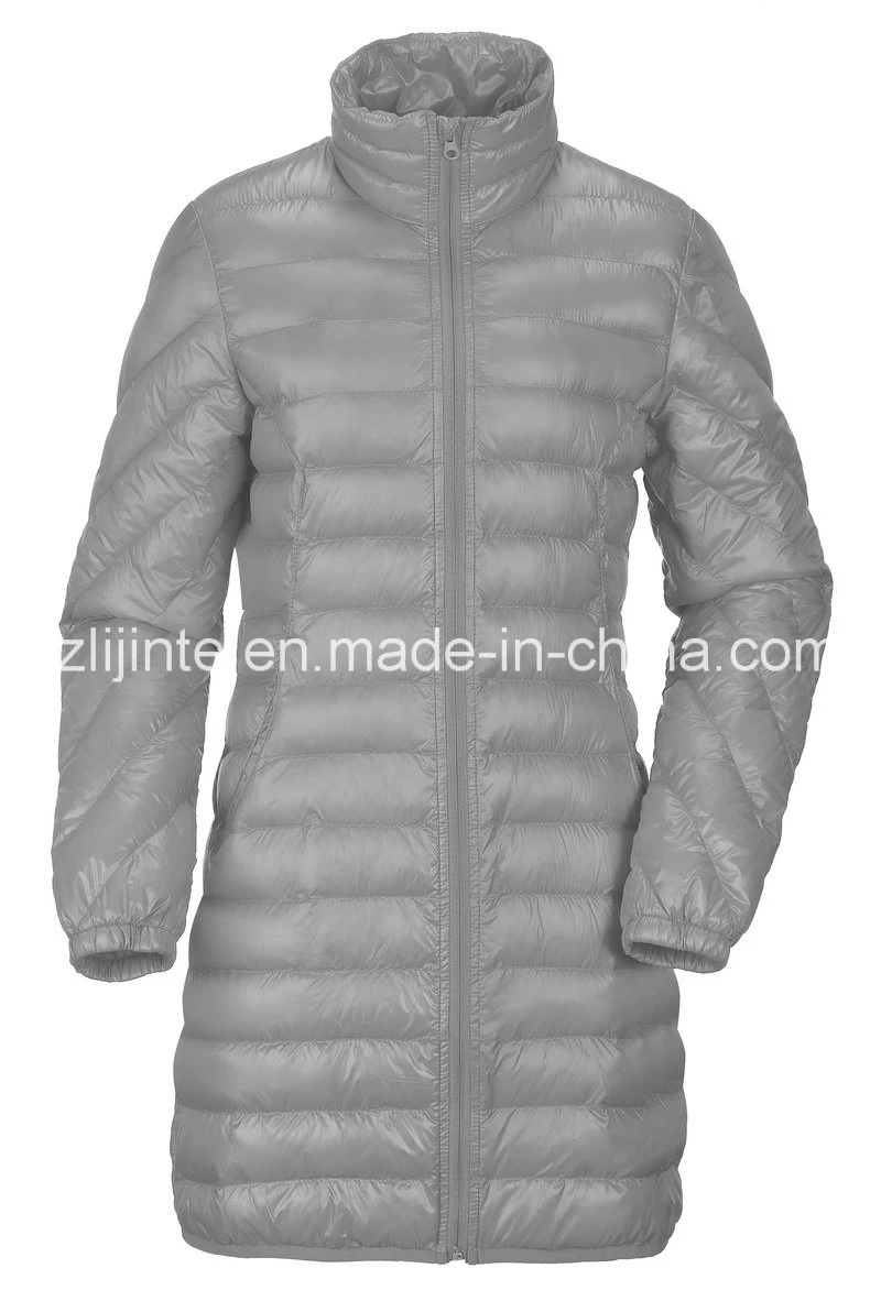Fashion Waterproof Outerwear Long Coat Padded Clothing Down Jacket for Women