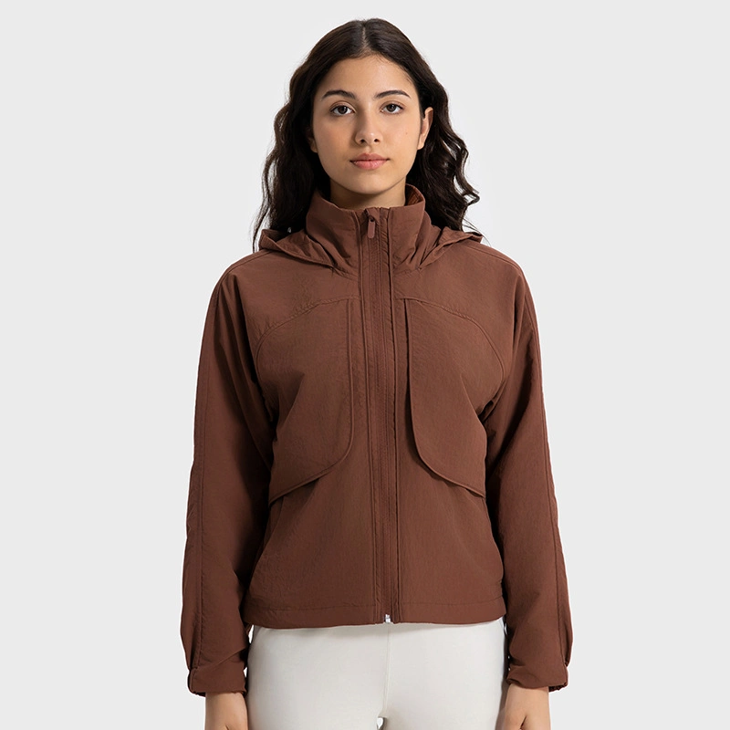 Wholesale Softshell Hooded Two-Wear Sport Coat Hiking Women&prime;s Windproof Casual Outdoor Jacket