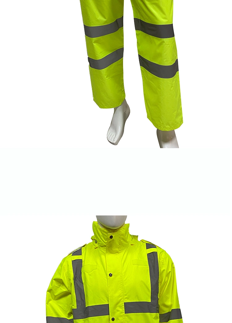 Parka Reflective Padding Keep Warm Coat Jacket Safety Workwear Raincoat