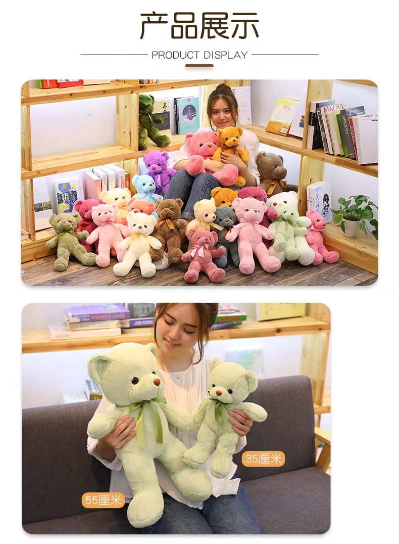 Customize 30cm Teddy Bear Small Size Bow Bear Cute Custom Plush Toy Stuffed Animal Bear for Gifts