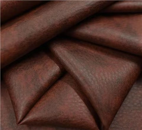 Imitation Retro Leather Lychee Grain Two-Color Zero Solvent Bpu-Type Sofa Leather Wear-Resistant Scratch-Resistant Durable Hydrolysis-Resistant Environmentally