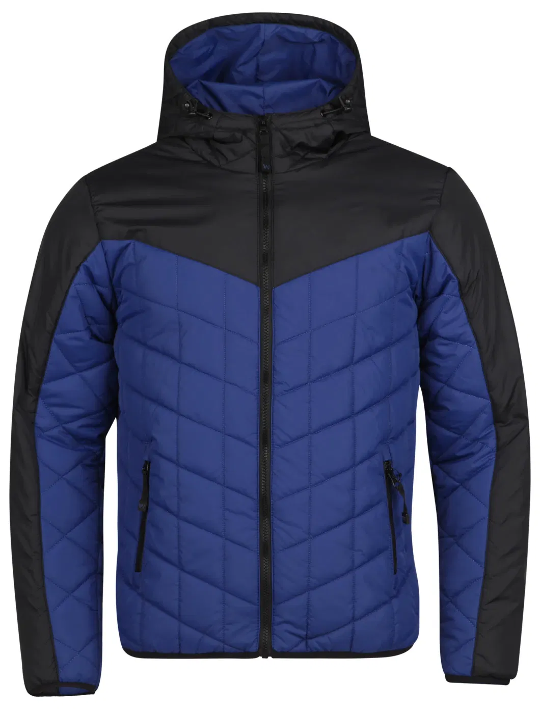 Men&prime;s Padded Winter Jackets with Removable Hood and Dual Side Zipper