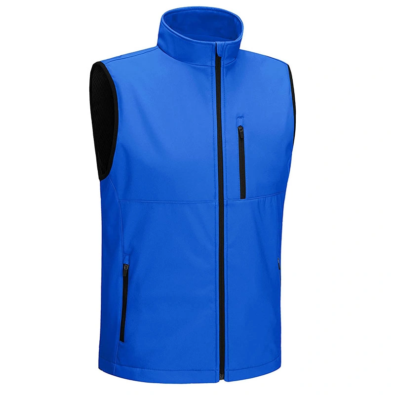 Men&prime; S Softshell Vest Waterproof Sleeveless Jacket with Multiple Pockets