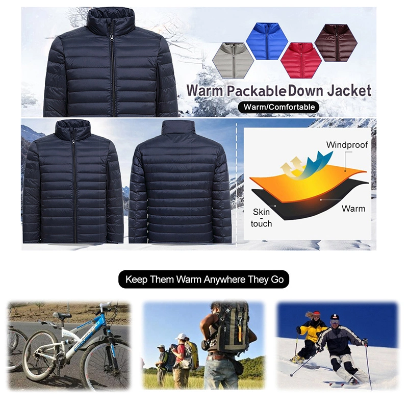 Custom Logo Men&prime; S Padded Winter Waterproof Windproof Fleece Down Jacket