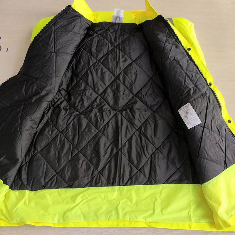 Hot Sale Custom Logo Polyester Full Zipper Waterproof Windbreaker Winter Jacket Safety Reflective Men Jacket
