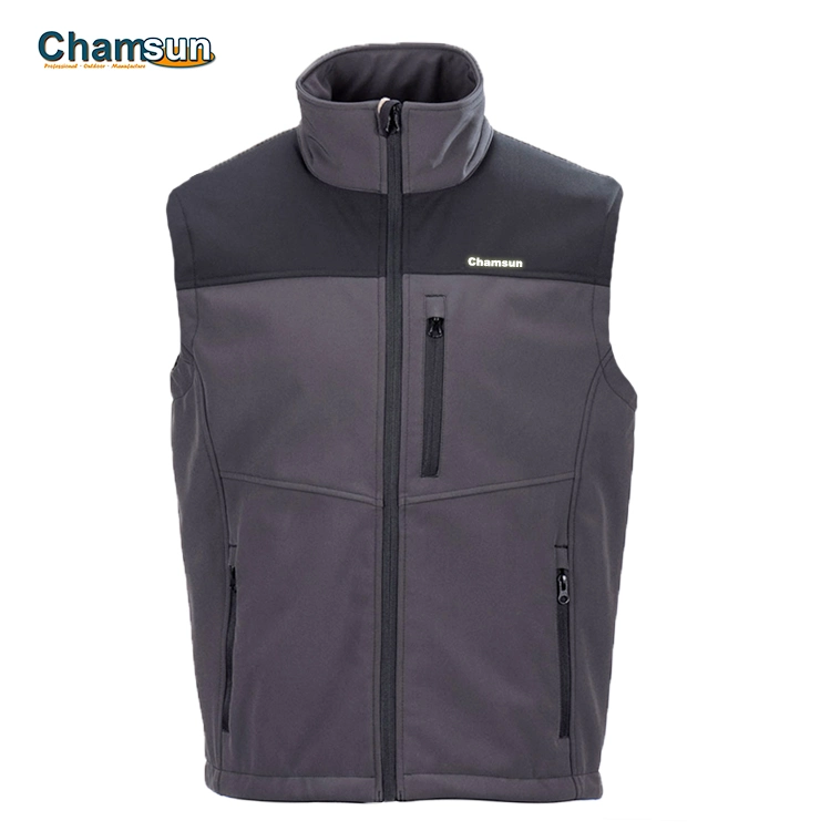 Top Selling Men&prime;s Sleeveless Jackets Softshell Vest Reflective Printing Workwear Clothes