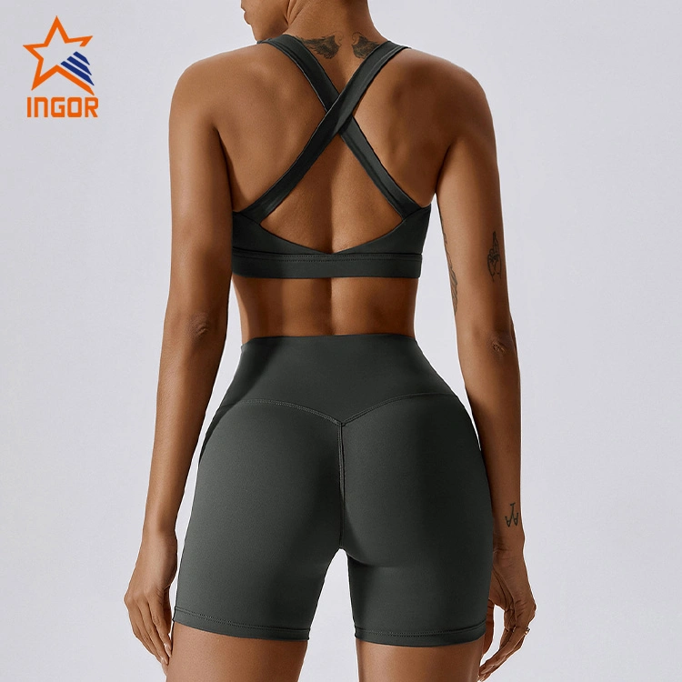 Ingor Sportswear Gym Wear Manufacturer Custom Wholesale Women Yoga Bra Sports High Impact Pilates Running Outdoor Fitness Sports Clothing Wear