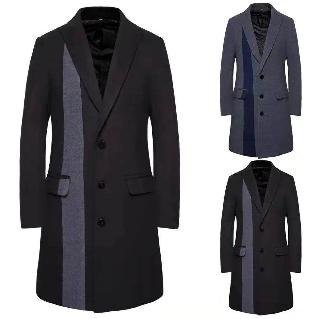 ODM Man Overcoat Spring / Autumn Customized Garment Men Jacket Outerwear Coat