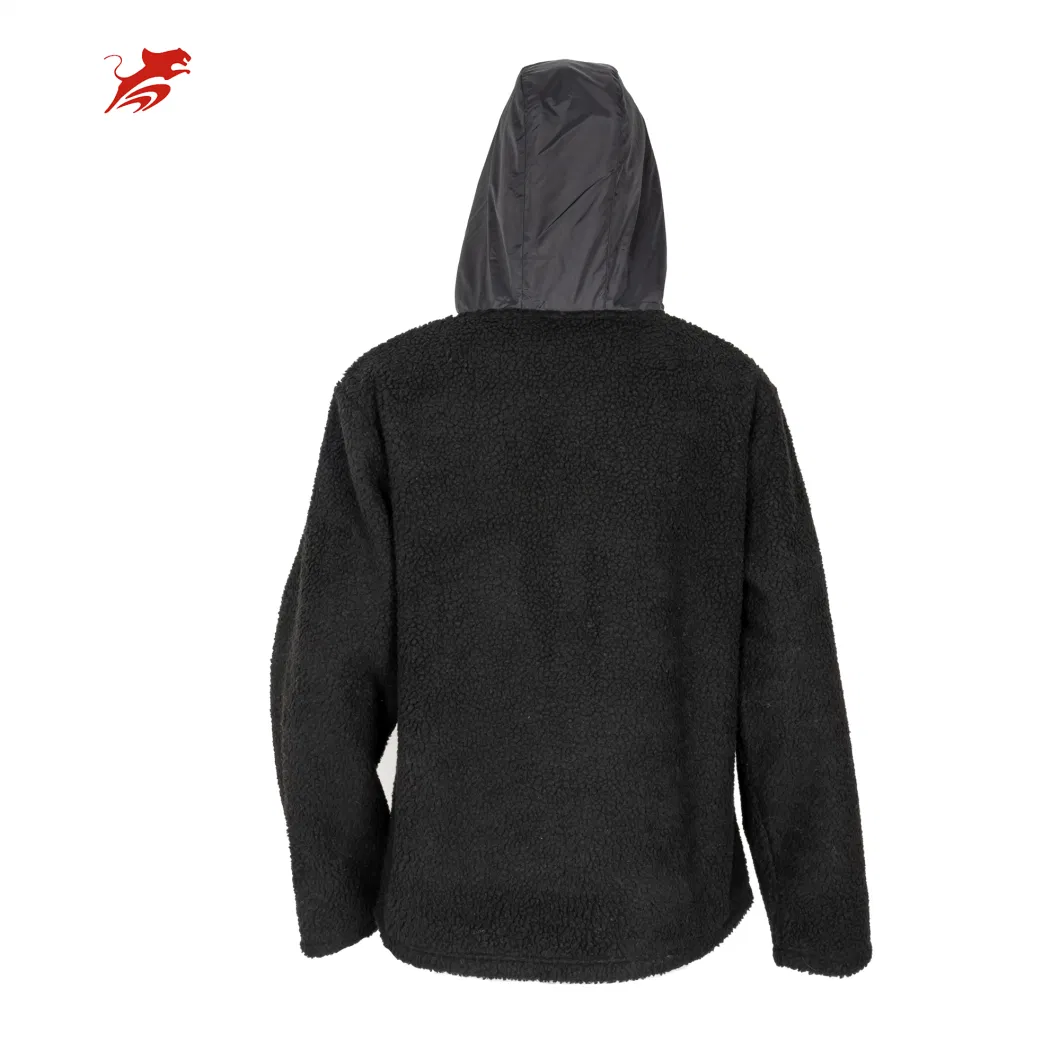 Asiapo China Factory Men&prime;s Manufacturer Winter Hooded Sherpa Fleece Jacket