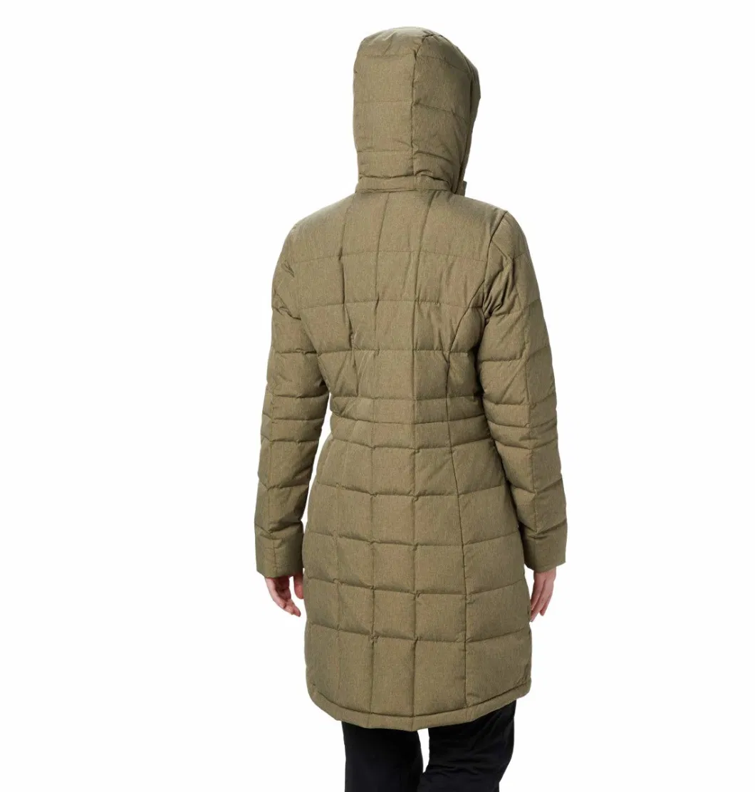 Asiapo China Factory Women&prime;s DWR Insulated Lightweight Long Down Parka Jacket with Removable Hood