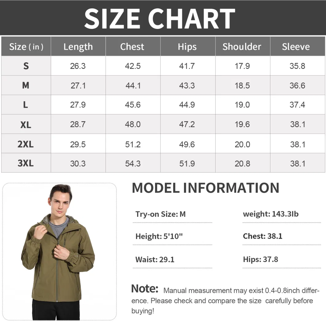 Factory Supply Outdoor Men Winter Classic Waterproof Windproof Breathable Popular Windbreaker Fashion Jacket