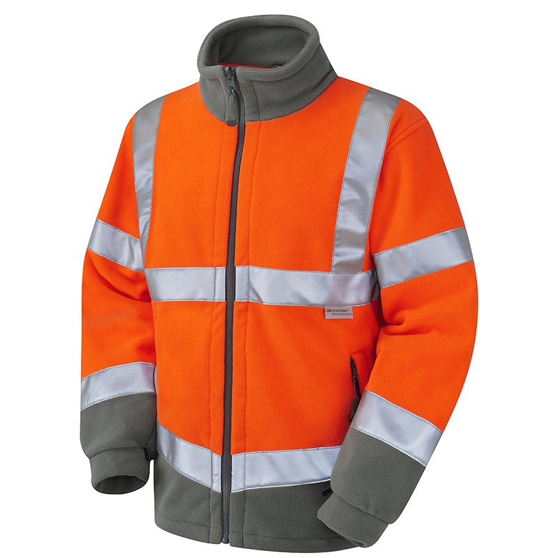 Hi Vis Reflective Fleece Jacket Safety Apparel for Man