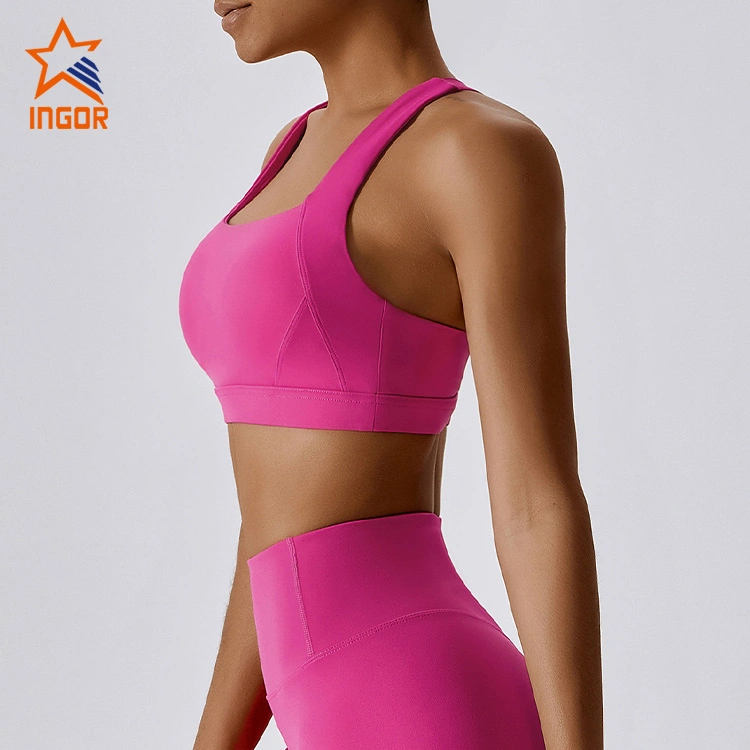 Ingor Sportswear Gym Wear Manufacturer Custom Wholesale Women Yoga Bra Sports High Impact Pilates Running Outdoor Fitness Sports Clothing Wear