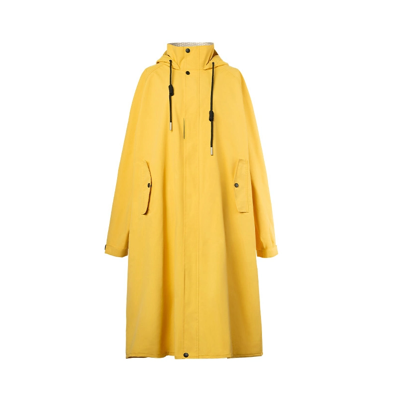 Customize Polyester Waterproof PU Rain Coat Fashion Rainwear Long Raincoat Jacket Women